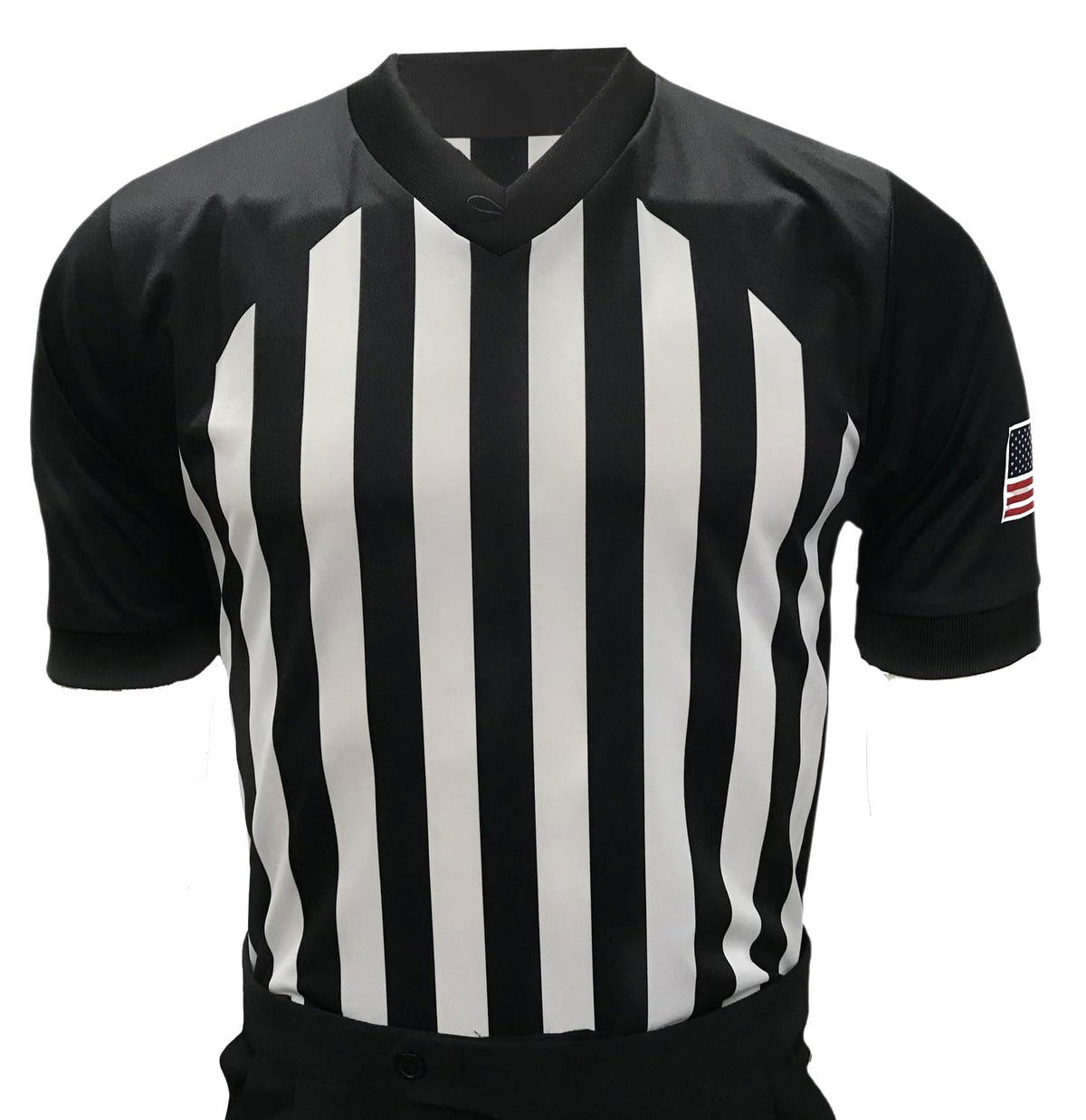 SMITTY Official's front view showing stripes and breathable mesh for clarity