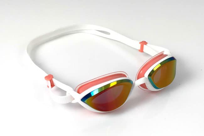 Adult wearing Snake & Pig Basilisk goggles in pool for steady, comfortable laps