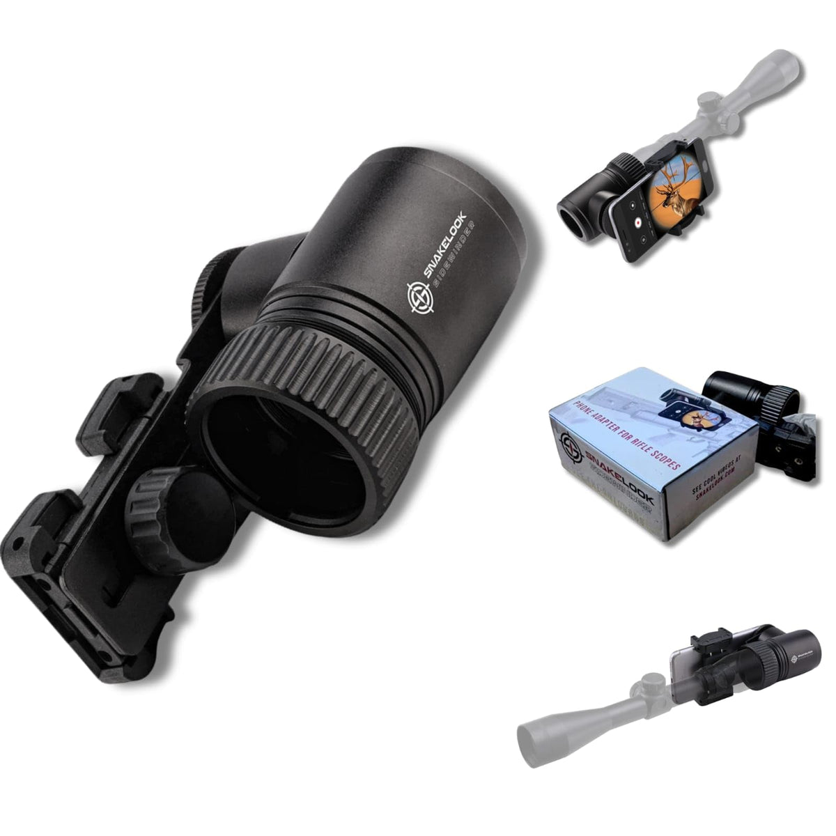 SnakeLook front view of SideWinder adapter showing compact profile and stability