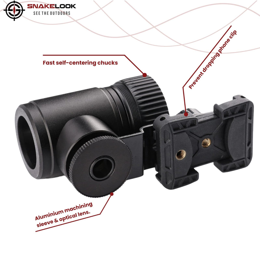 SnakeLook SideWinder mounted on a rifle scope demonstrating secure attachment