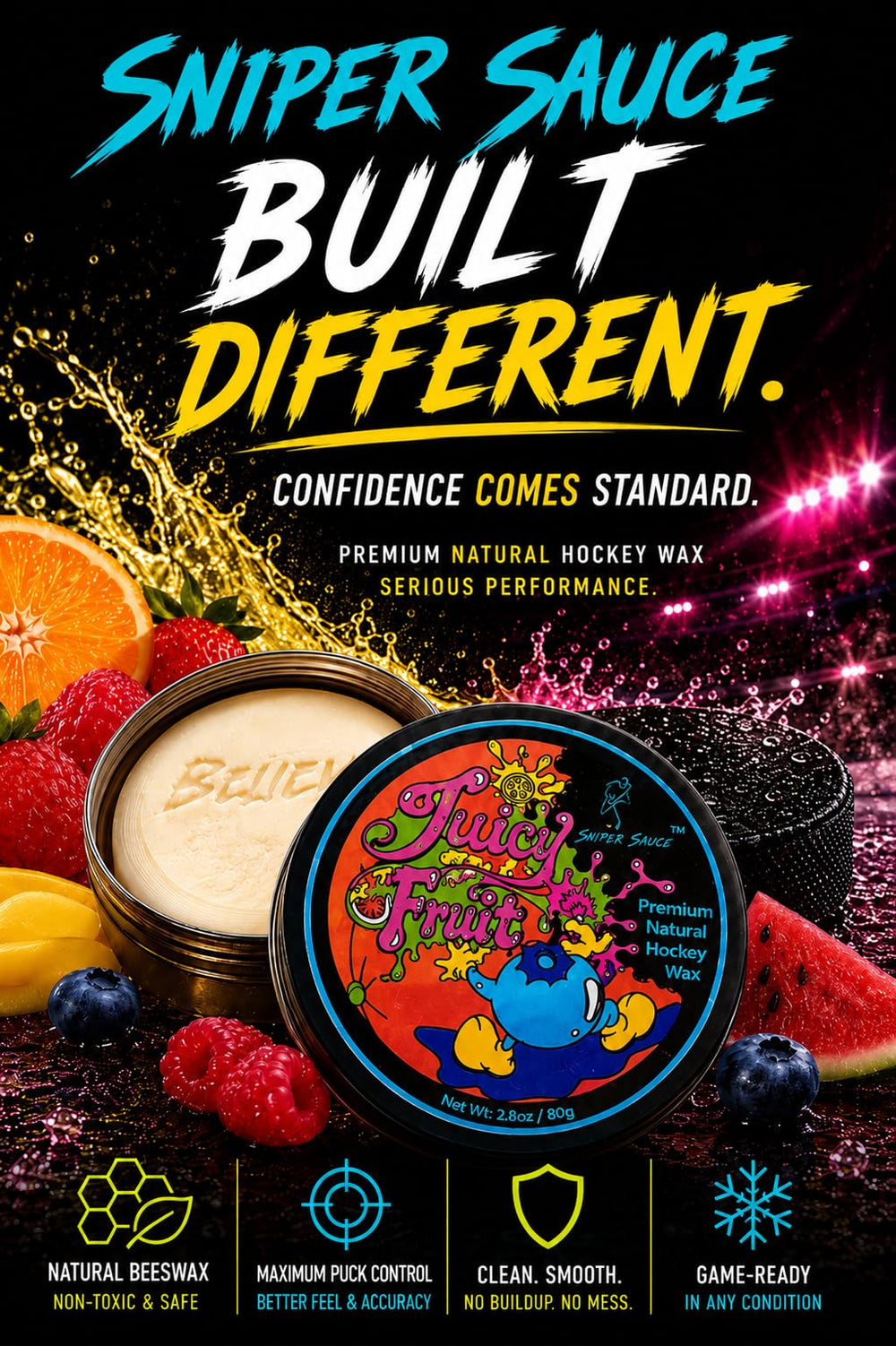 Sniper Sauce open tin revealing smooth beeswax texture for easy application