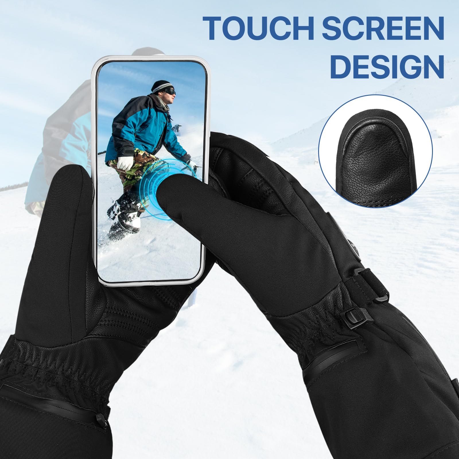 SNOW DEER LED controller button detail for easy heat adjustment