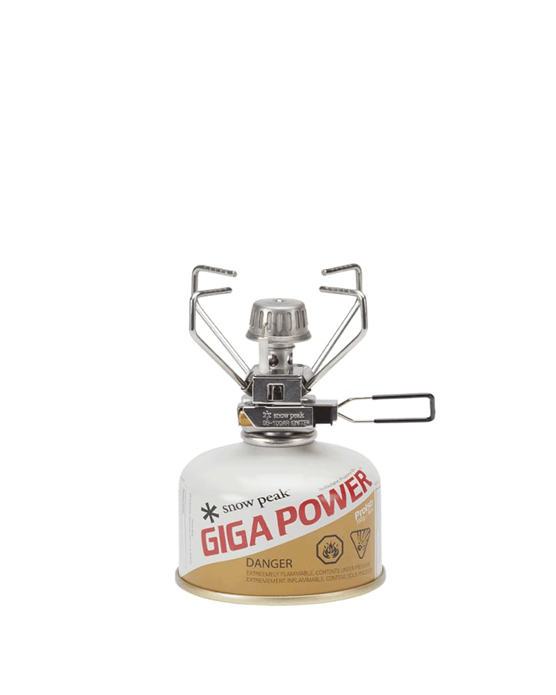Snow Peak stove folded inside carry case for easy transport and protection