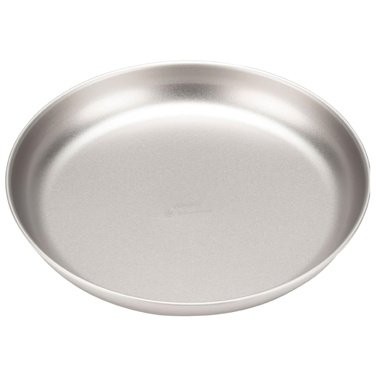 Snow Peak titanium plate front view showing durable lightweight design
