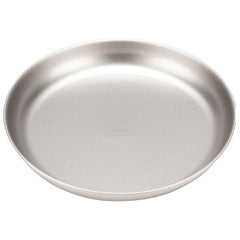 Snow Peak titanium plate front view showing durable lightweight design