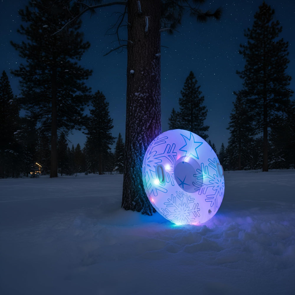 SNOWCANDY close-up of LED module highlighting color-changing lights for night fun