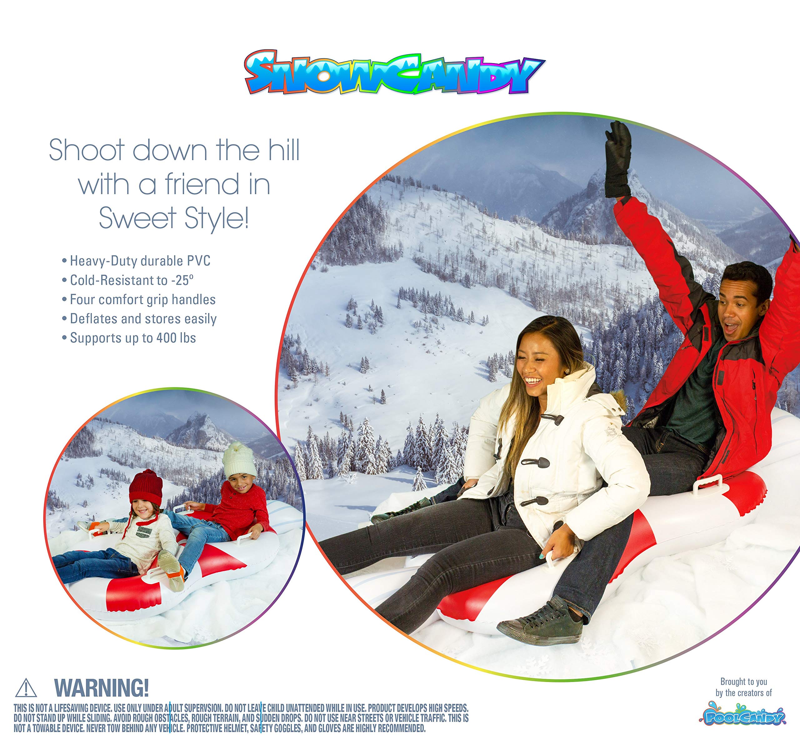 SNOWCANDY deflated folded compact for easy transport and storage