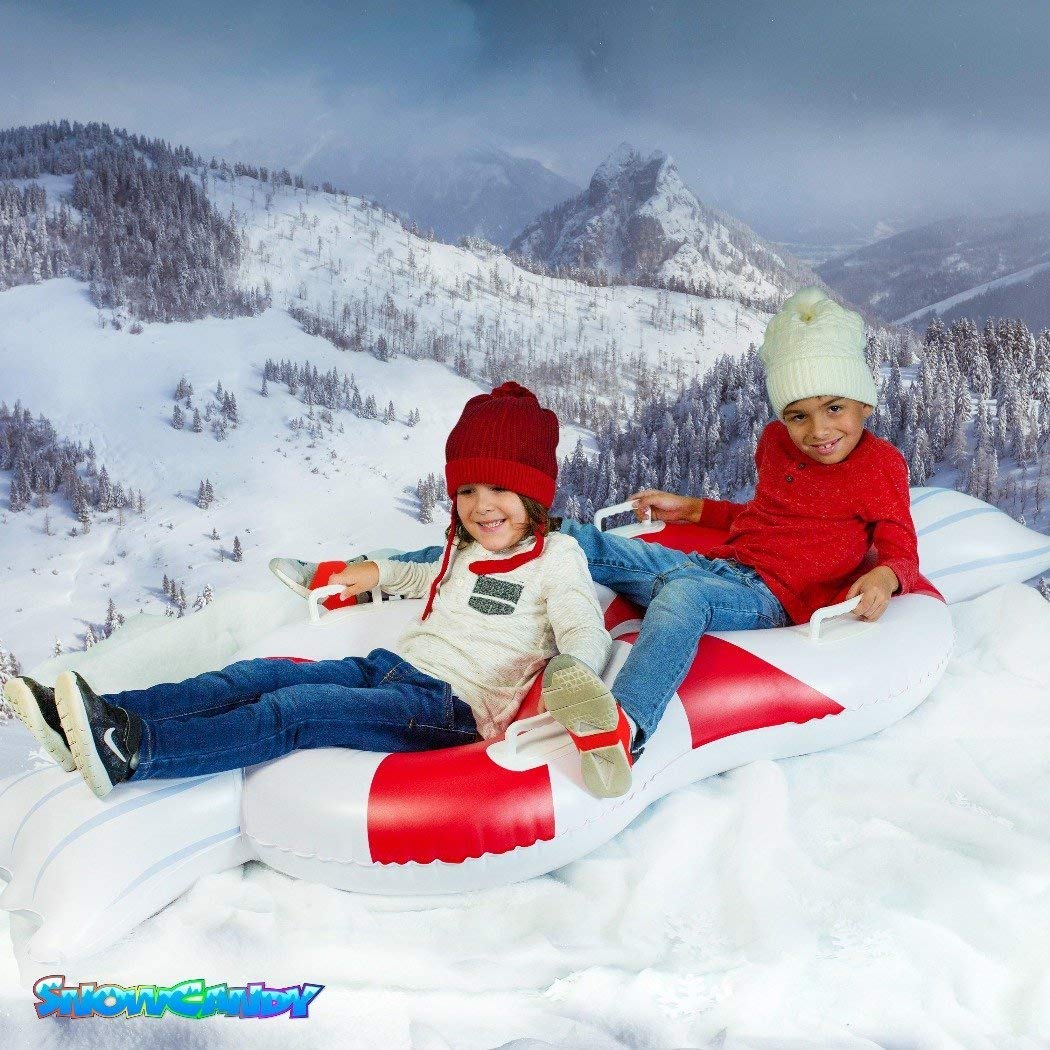 SNOWCANDY handle detail displays comfort grips for better control