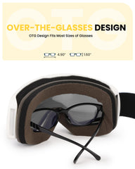 SNOWER frame OTG cutouts visible, enabling glasses compatibility and comfort