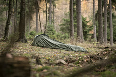 Snugpak close-up of floor fabric showing heavy waterproof coating benefit