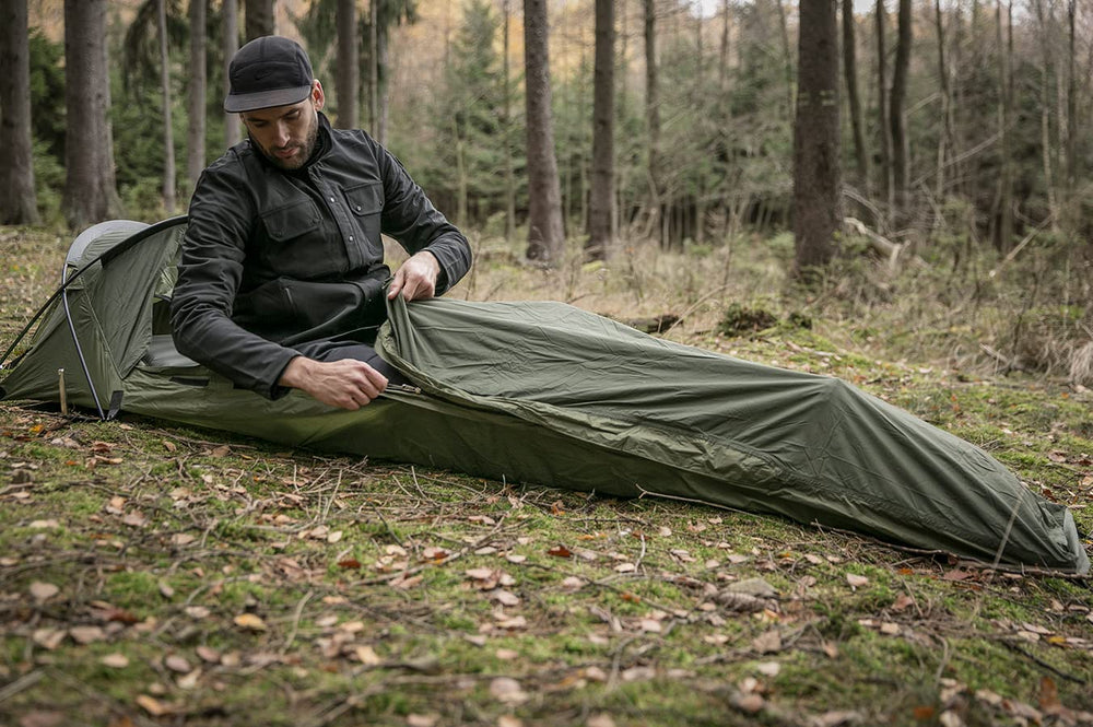 Snugpak head canopy with rollaway No-See-Um net for insect-free sleep benefit