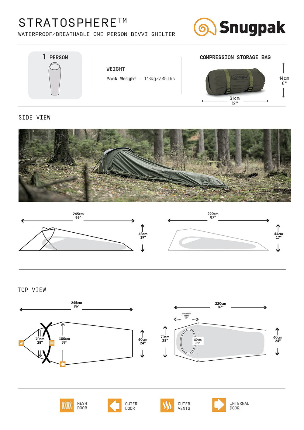 Snugpak included basic repair kit contents for field repairs and reliability benefit