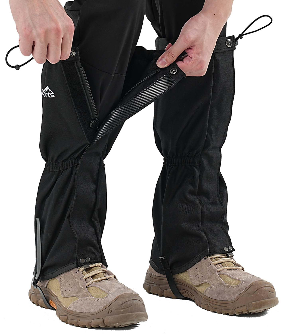 SnuYucto front view gaiter on boot showing protection and fit