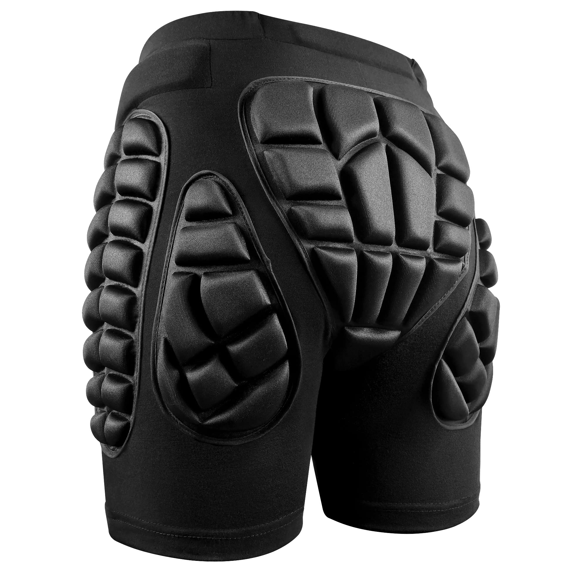 Soared padded shorts front view showing slim protective coverage and comfort