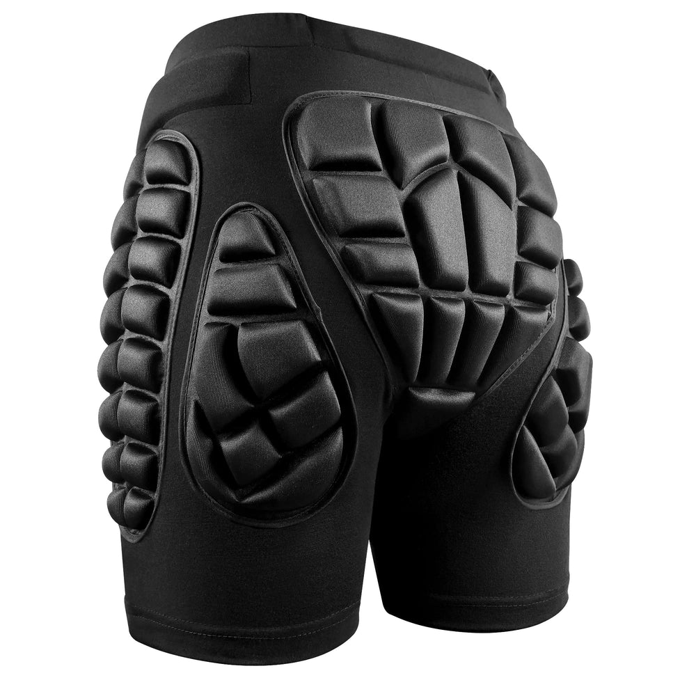 Soared padded shorts front view showing slim protective coverage and comfort