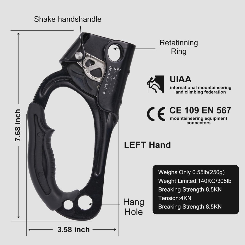 SOB ascender rubber handle texture improving grip comfort and control