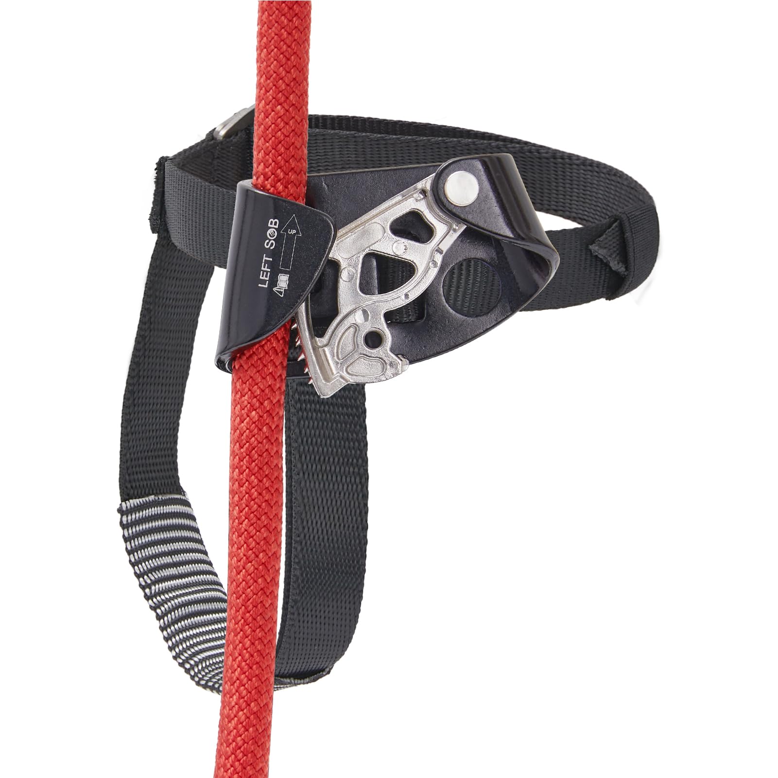 SOB ascender held in hand for scale revealing lightweight portability advantage