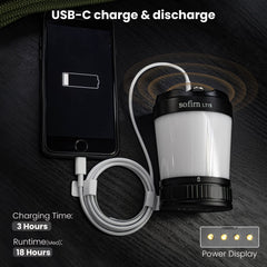sofirn LT1S held in hand to show compact size and portability