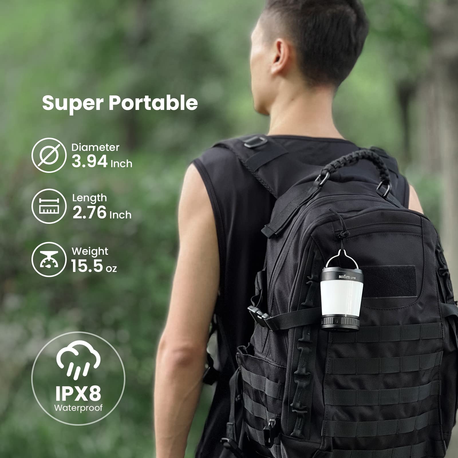 sofirn LT1S USB-C port and charging indicators, powers devices on the go