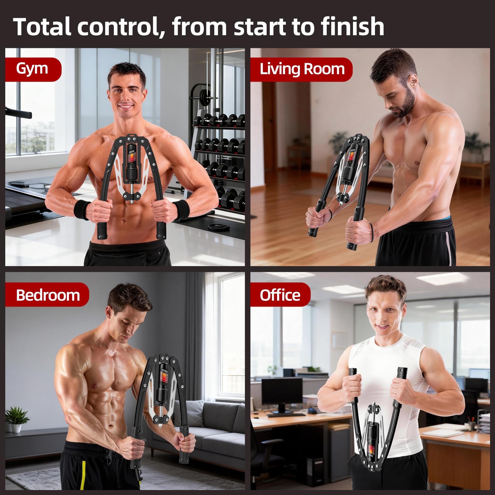 SoftGym PU foam handle detail highlighting non-slip comfort and reduced hand fatigue