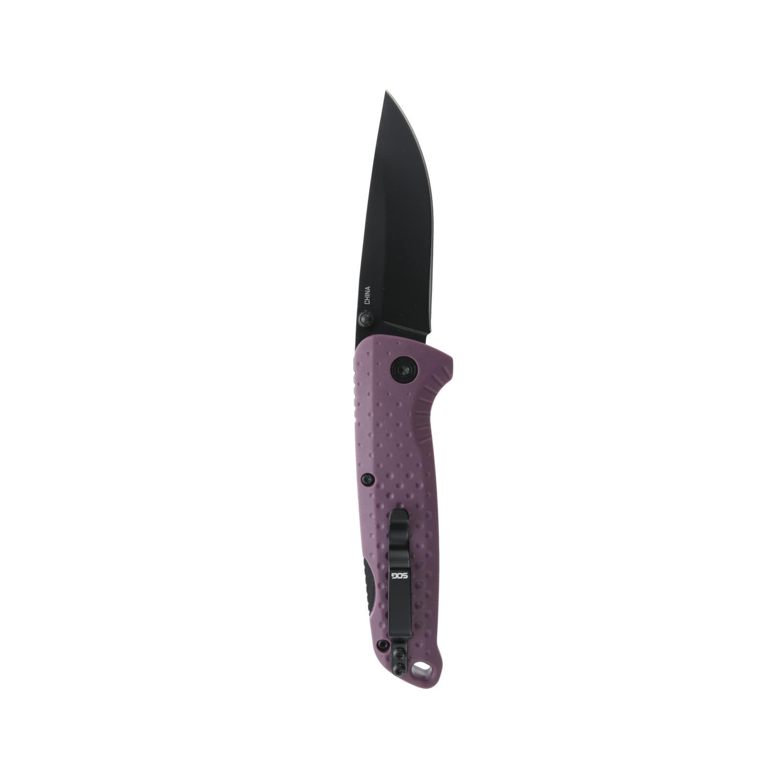 SOG Adventurer blade closeup highlighting CRYO 5CR15MOV steel and edge durability