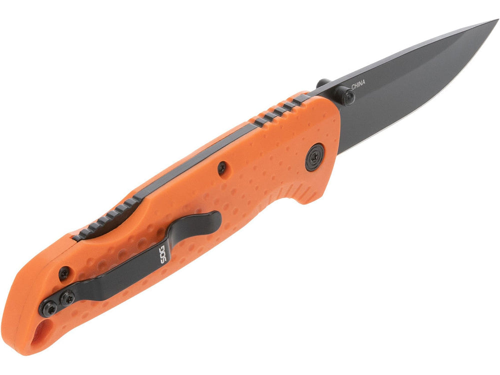 SOG Adventurer LB held in hand to show scale, lightweight 2.1oz portability