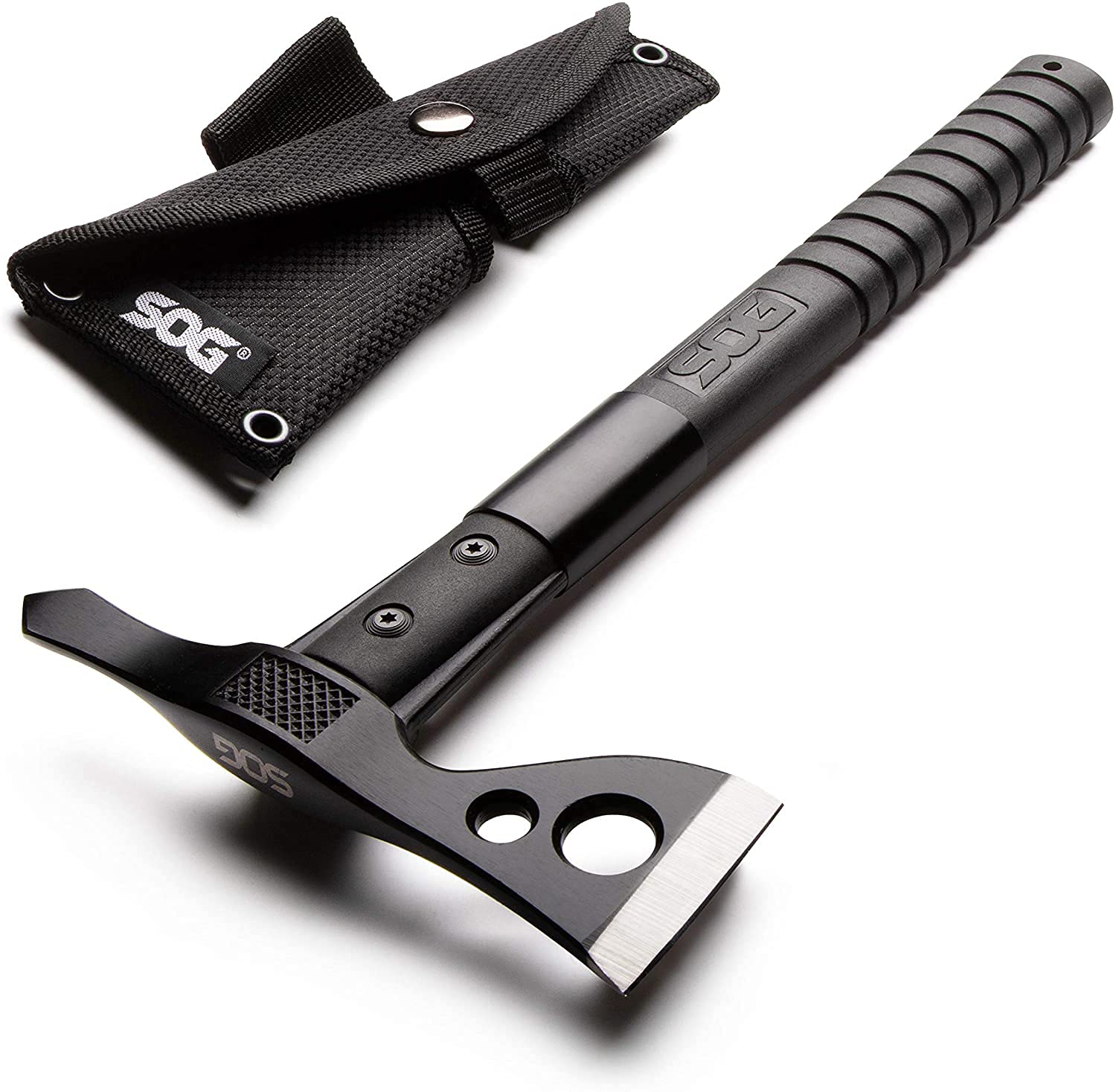SOG FastHawk label and specs plate showing materials and product details