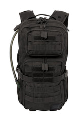 SOG Opcon 2‑liter hydration reservoir closeup, clear tube and bite valve benefit
