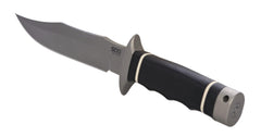 SOG Tech Bowie handle detail showing textured Kraton grip for secure hold