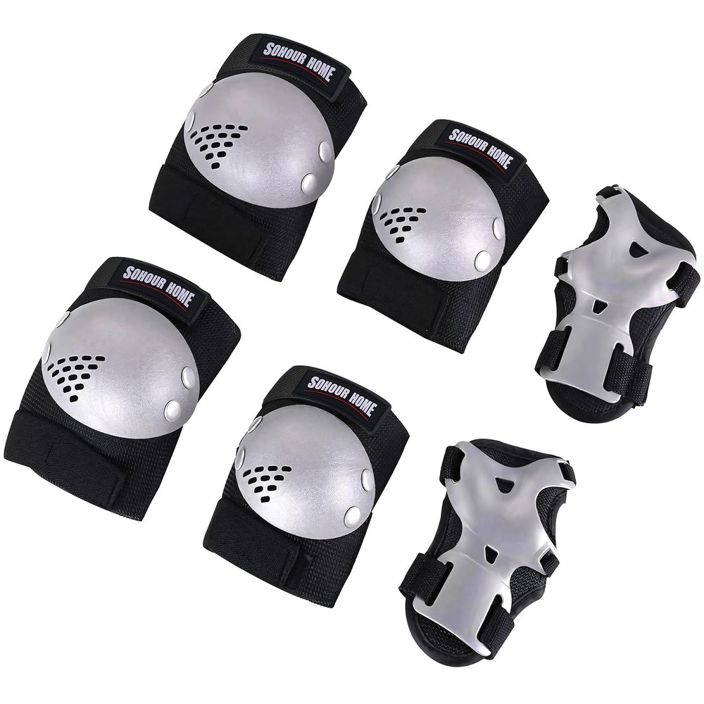 SOHOUR HOME front view of full 6-piece protective pads set showing organized layout and portability
