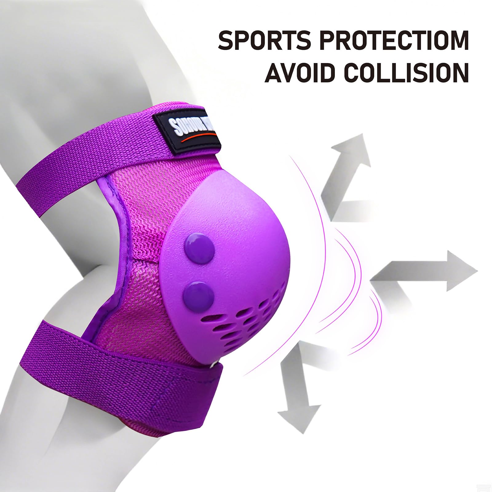 SOHOUR HOME lifestyle image of child skating with gear showing confidence and safety