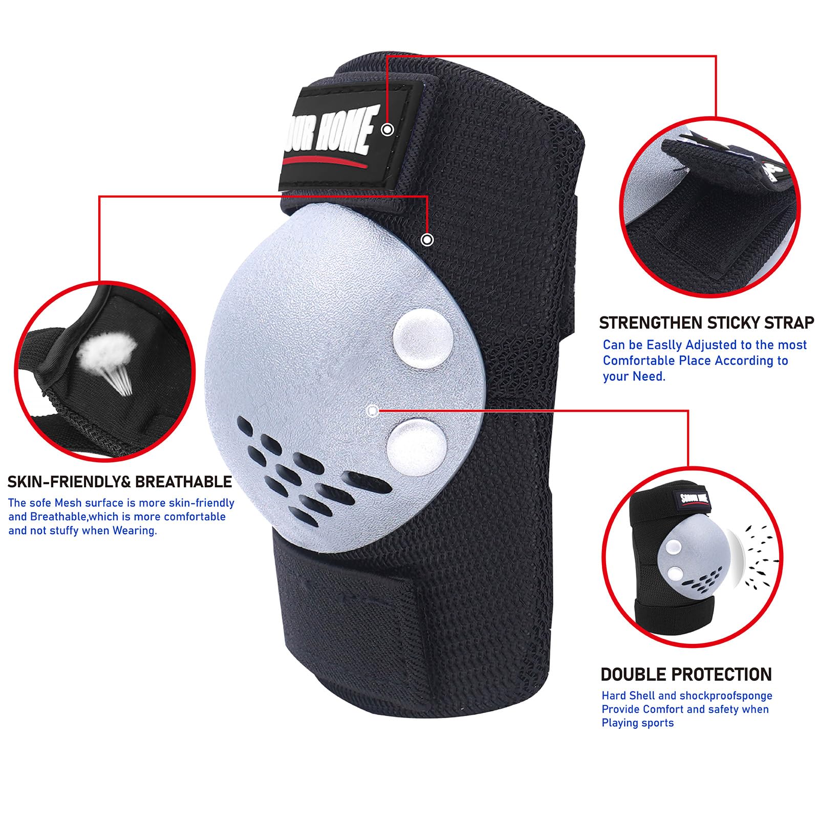 SOHOUR HOME wrist guard displaying reinforced splint for wrist stabilization and fall protection