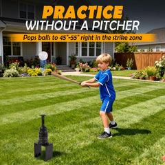 Sokuchy popper in backyard in use with player improving timing and swing consistency