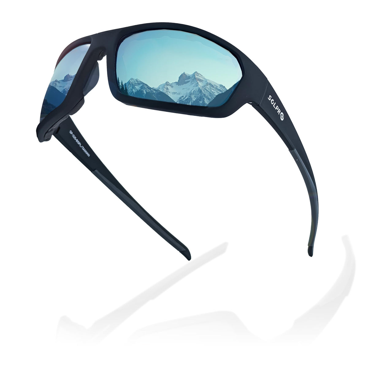 SOL PRO front view showing wraparound frame and lens protection benefit