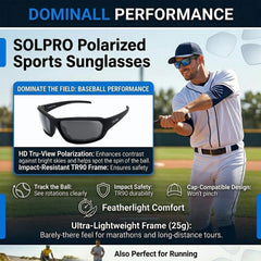 SOL PRO polarized lens reflecting road glare reduction benefit