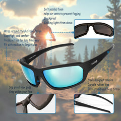 SOL PRO side profile highlighting non-slip temple tips for secure fit