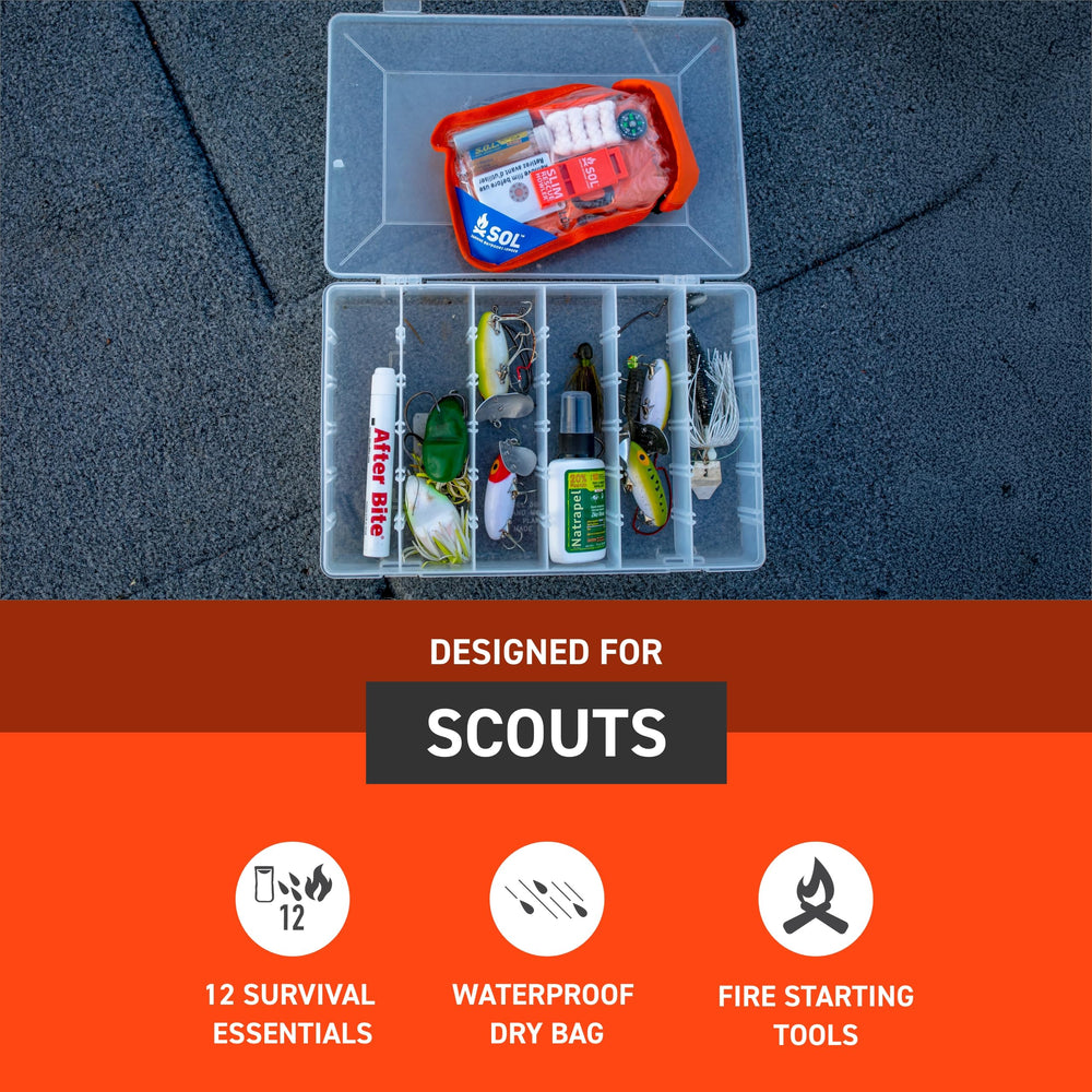 S.O.L. Scout opened with all tools displayed, clear organization for quick access