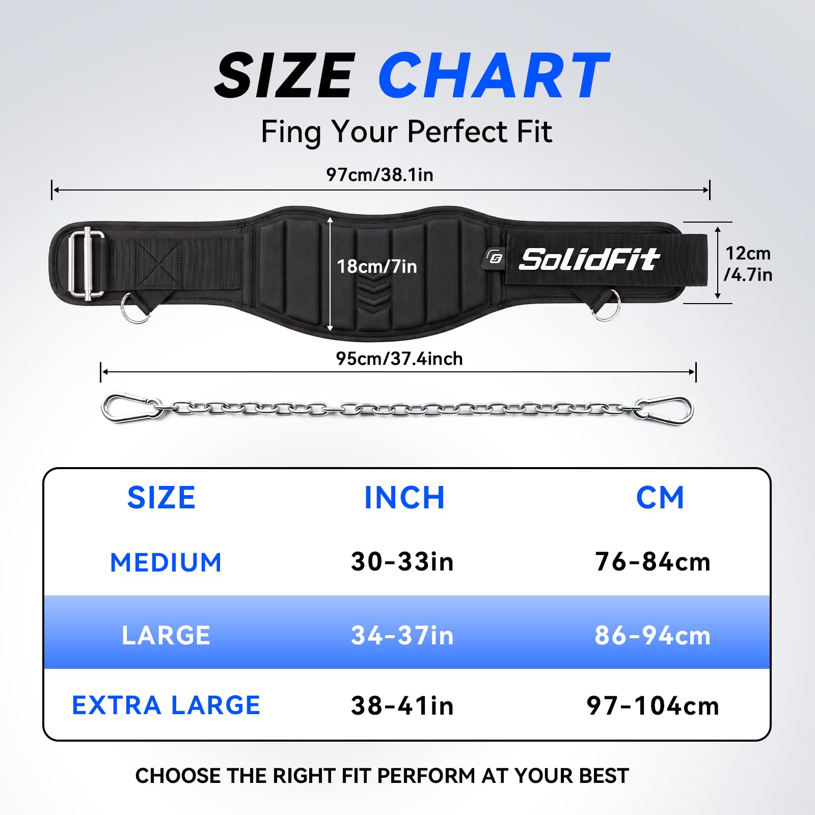 SolidFit chain and carabiner detail demonstrating heavy-duty steel strength and security