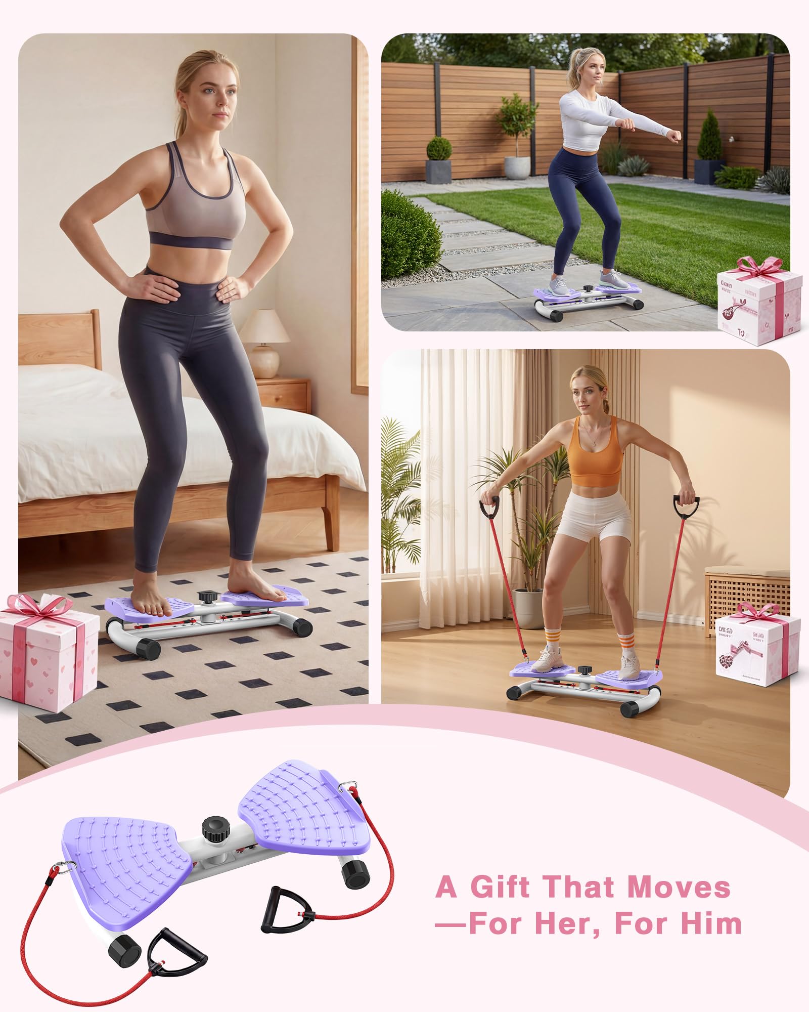SolidFit user rotating in living room illustrating at-home cardio and balance benefit