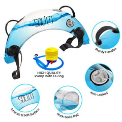 Solim aqua bag close-up stitching showing reinforced seams for long-lasting durability