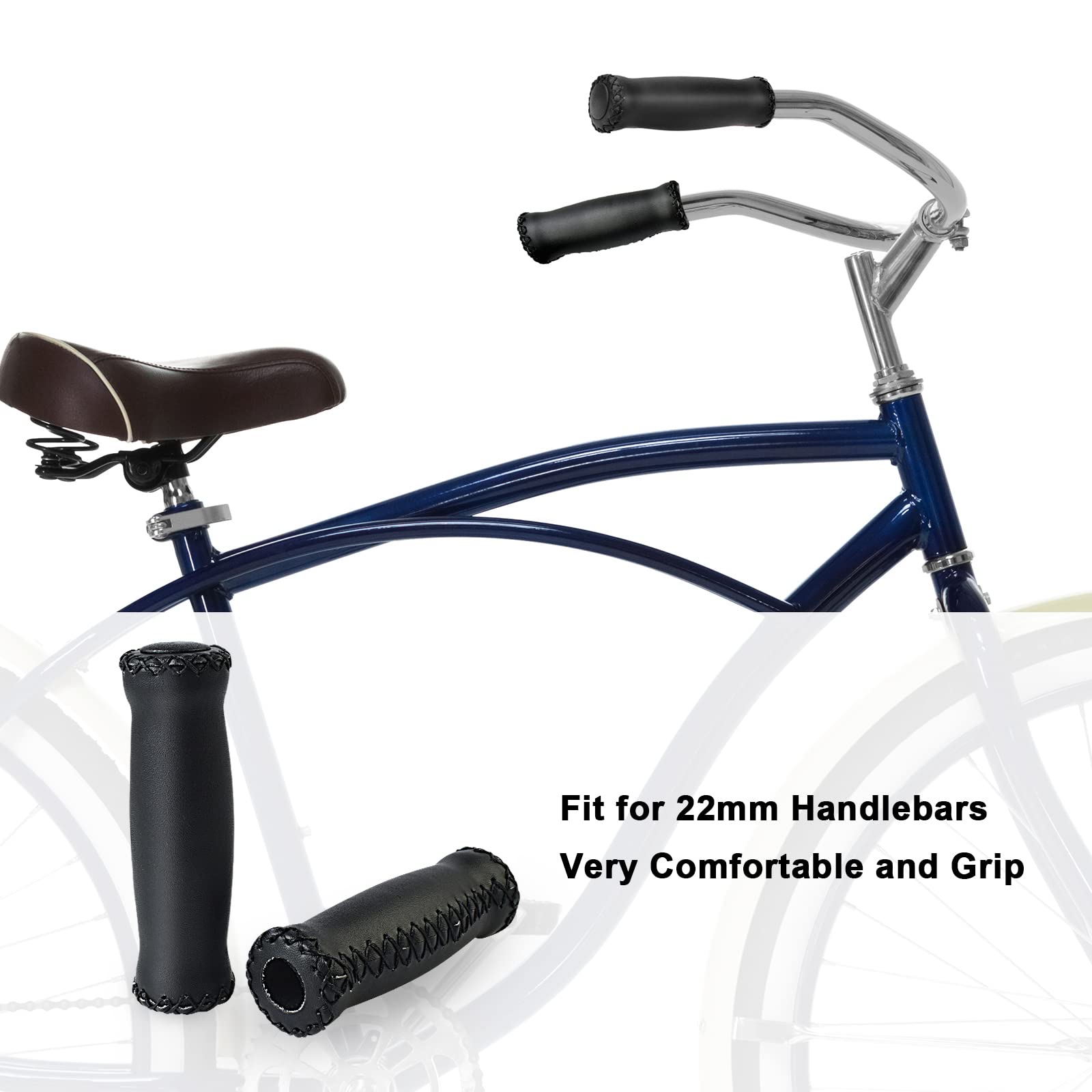 SOLODRIVE grips installed on a beach cruiser showing improved comfort and style