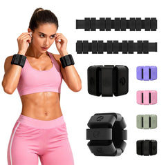 Sonkoloro front view of wrist and ankle weights showing secure fit and added resistance