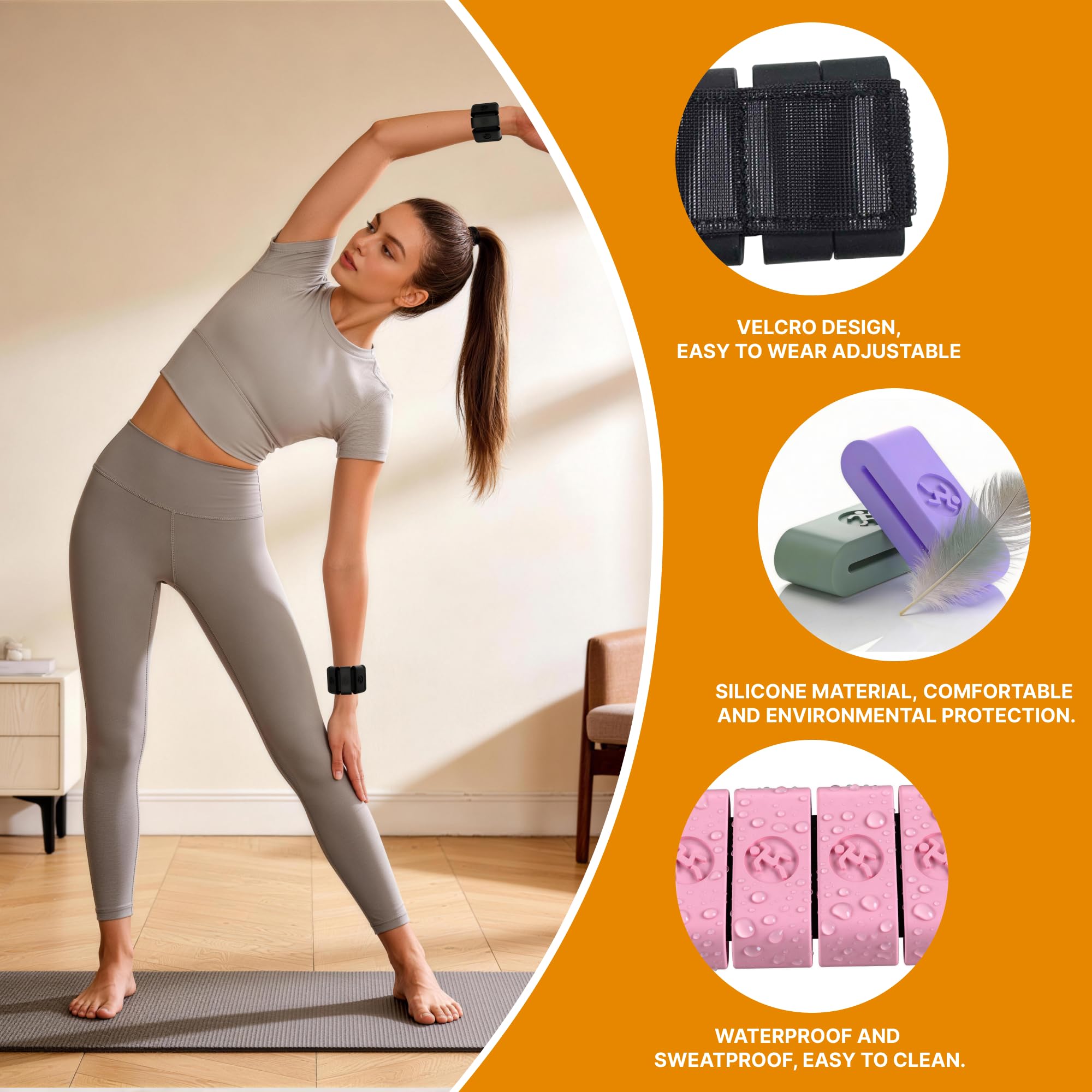 Sonkoloro weights used during yoga to enhance muscle engagement and control