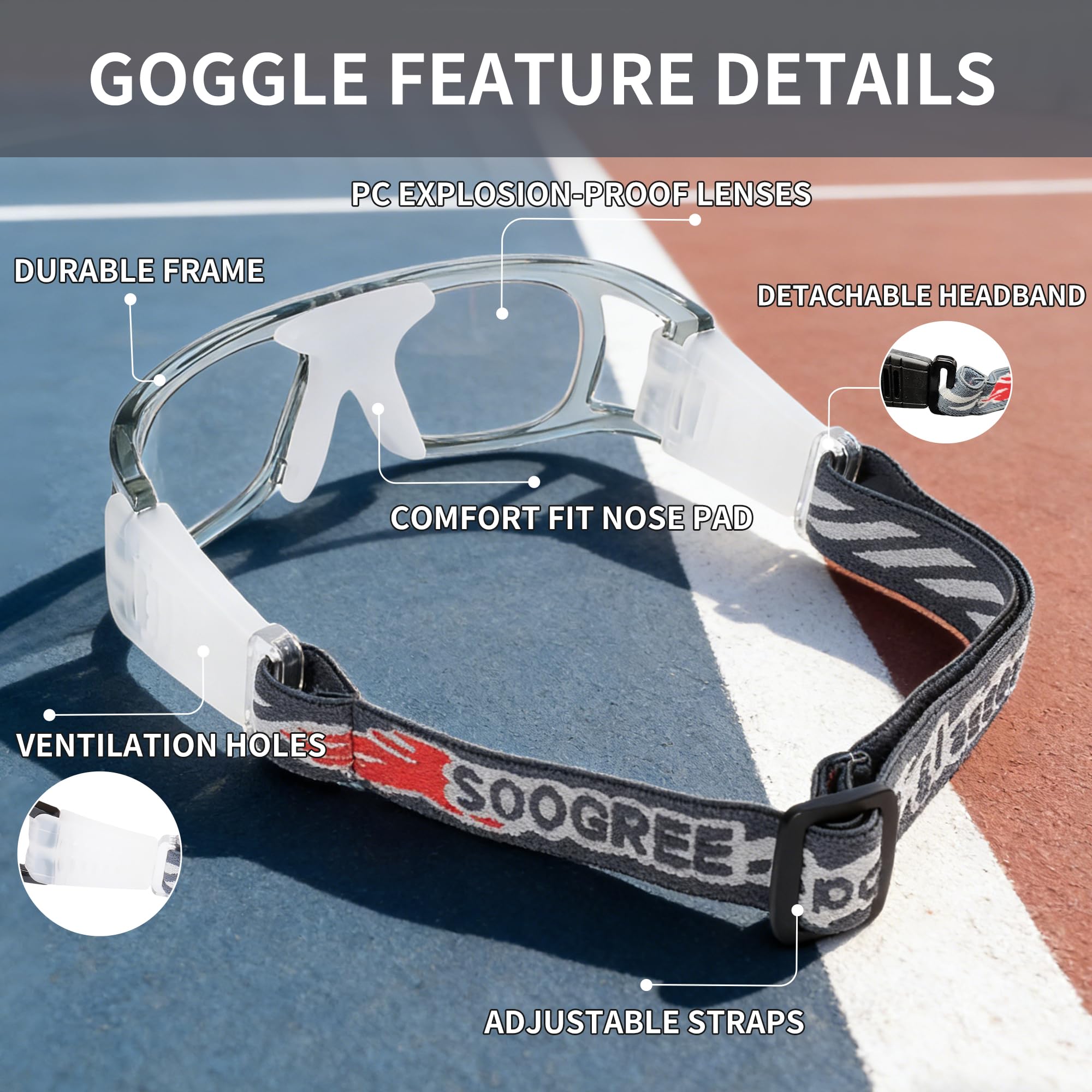 SooGree case and accessories protecting goggles during transport