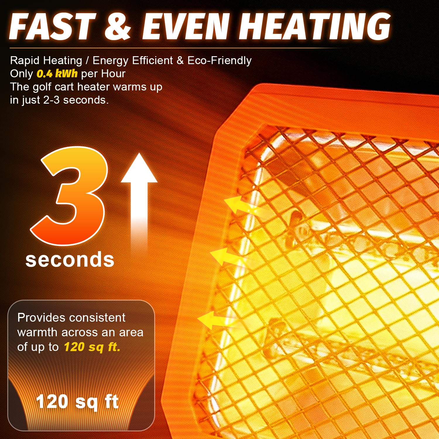 SOQSYS close-up of carbon fiber element illustrating rapid warmth