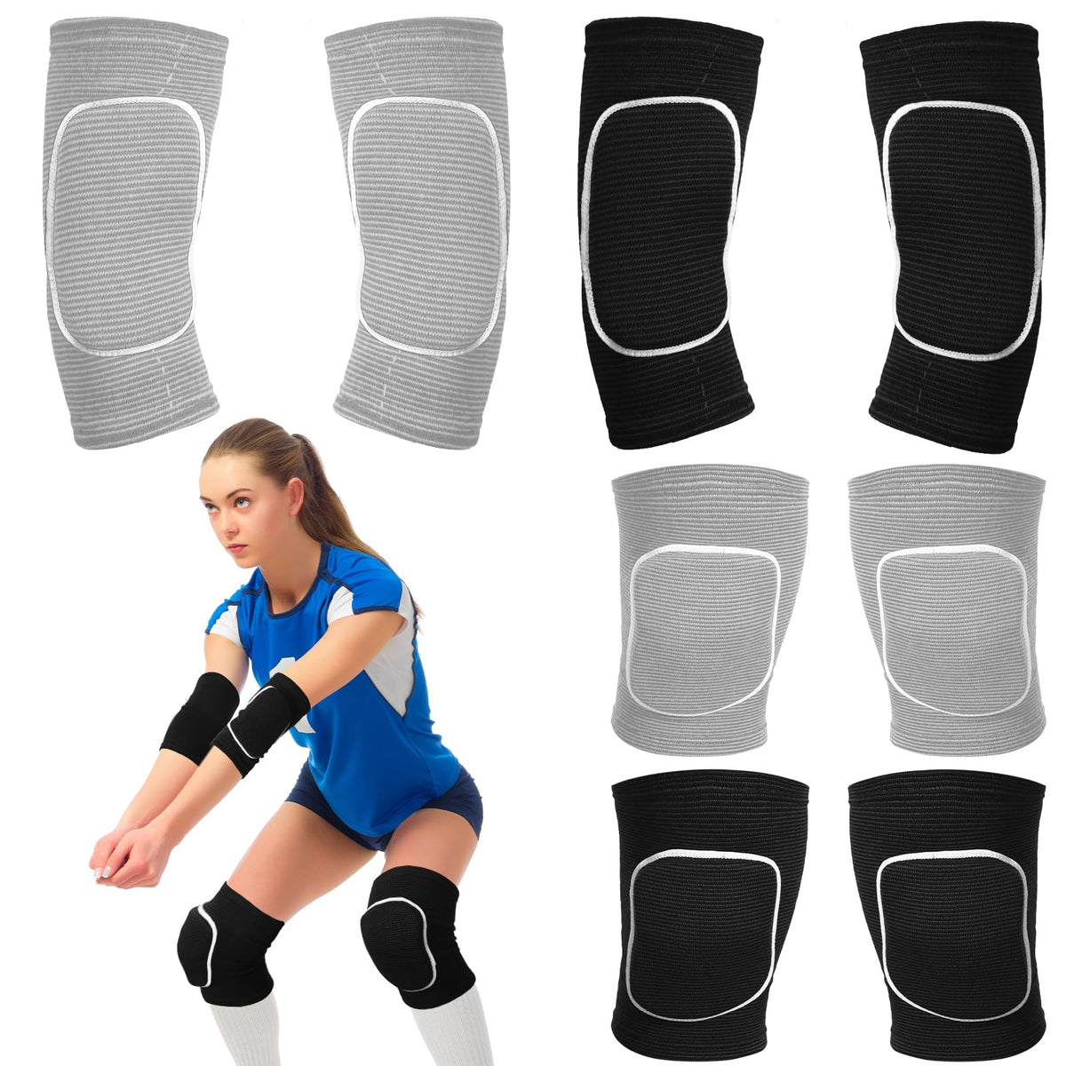 Sosation front view of full knee and elbow sleeve kit showing coordinated protection