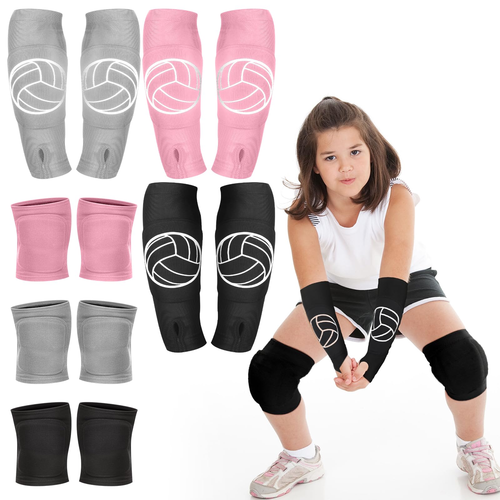 Sosation front view of knee pads and sleeves showing full set and visual appeal