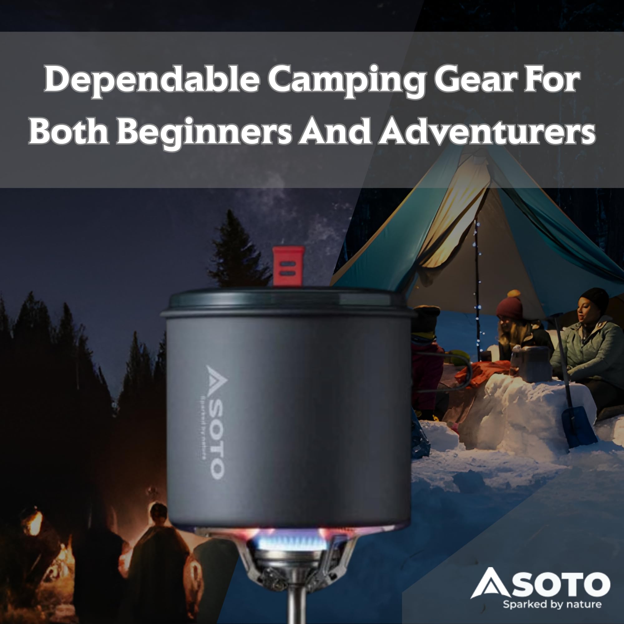 SOTO Amicus weight on scale, lightweight kit reduces backpack load