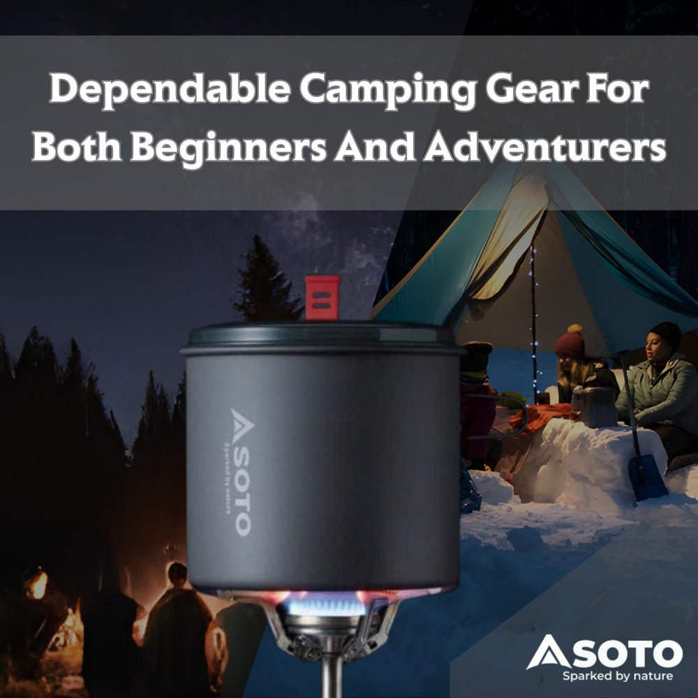 SOTO Amicus weight on scale, lightweight kit reduces backpack load