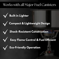 SOTO Amicus built-in igniter close-up for one-touch lighting convenience